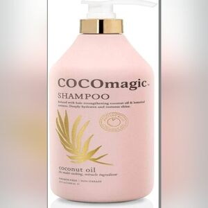Magic Pink Shampoo Bottle with Gold Leaf Detail